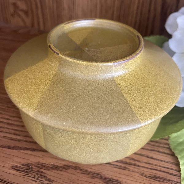 Green ceramic bowl with lid